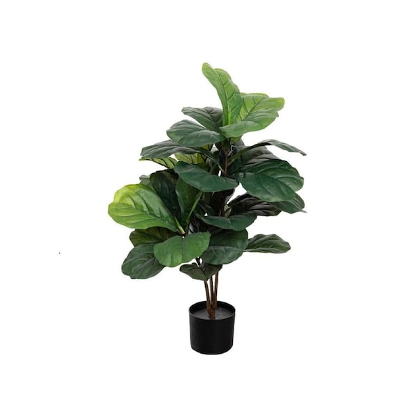 Glamorous Fusion Fiddle Leaf Plant Artificial Fake Plant Flower Decorative Arrangement 90cm In Pot