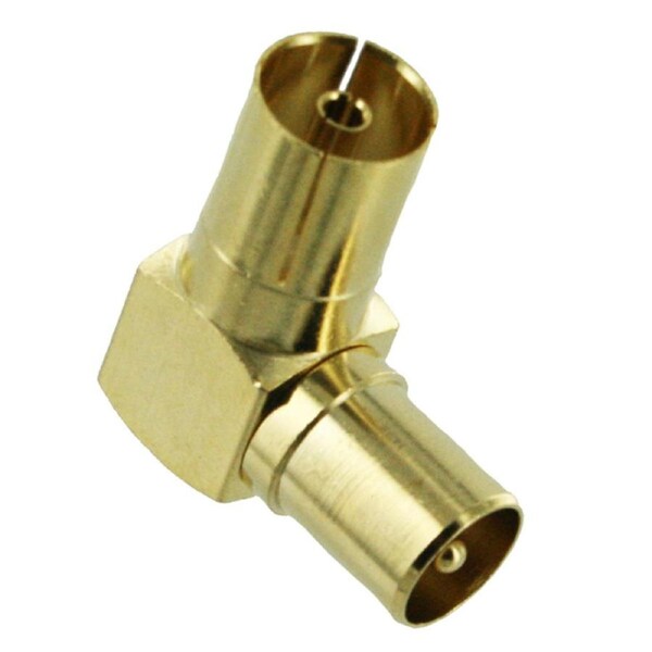 Right Angle PAL Male to PAL Female TV Antenna Aerial Connector Adaptor