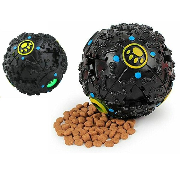 Pet Treat Puzzle Tumbler Dispenser Toy Feeder Fun Tough Treat Ball Dog