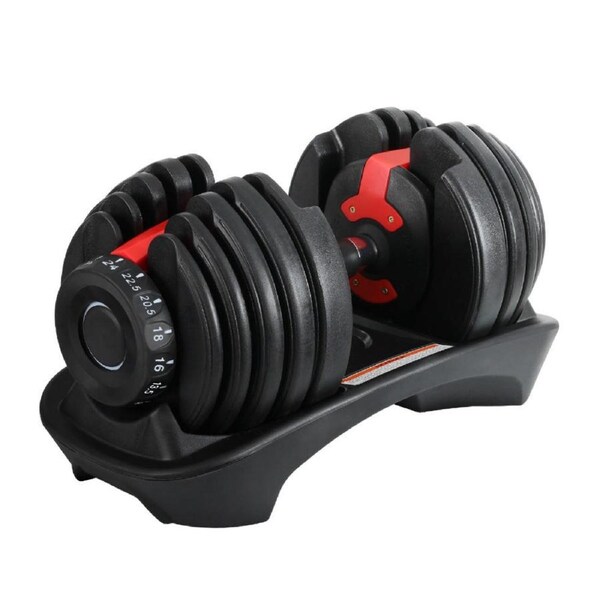 24kg Adjustable Dumbbell Dumbbells Set Weight Plates Home Gym Fitness Exercise Equipment
