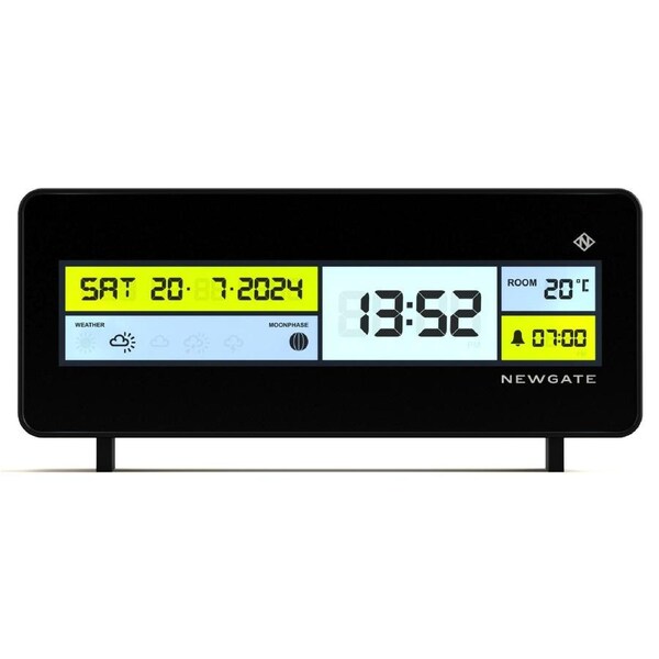 Newgate Futurama Lcd Alarm Clock Black Case Black Lens
