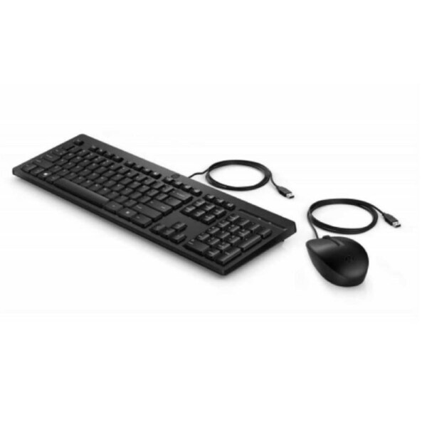 HP 225 USB Wired Keyboard Mouse Combo for Business - Full-Sized USB 3.0 Type-A Comfortable Reliable Ergonomic Plug & Play Over 50% Recycled Material