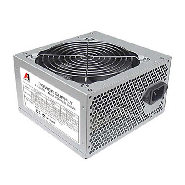 Aywun 500W Retail 120mm FAN ATX PSU. 1x 6PIN PCI-E, 24PIN ATX. Easy to Install, 2 Years Peace of Mind Warranty