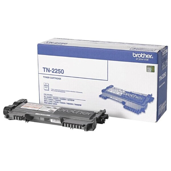 Brother TN-2250 Mono Laser- High Yield, HL-2240D/2242D/2250DN/2270DW, DCP-7060D/7065DN, MFC-7360N/7362N/7460DN/7860DW/7240, FAX-2950/2840 - 2600 p
