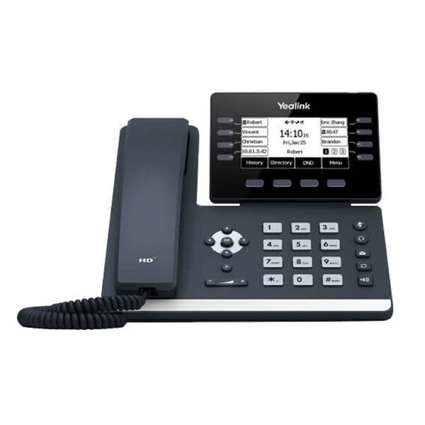 Yealink SIP-T53W, 12 Line IP HD Phone, 3.7' 360 x 160 greyscale screen, HD voice, Dual Gig Ports, Built in Bluetooth and WiFi, USB 2.0 Port, SBC Ready