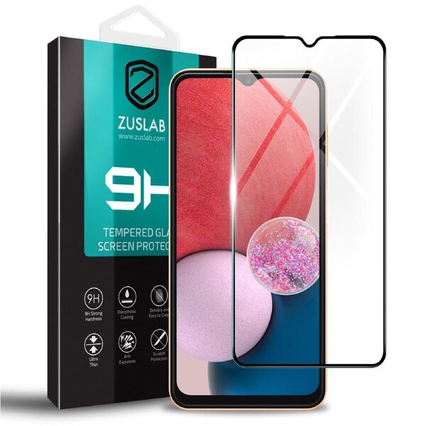 ZUSLAB Galaxy A13 4G / A13 5G Screen Protector, Tempered Glass Film 9H Hardness for Samsung - Black