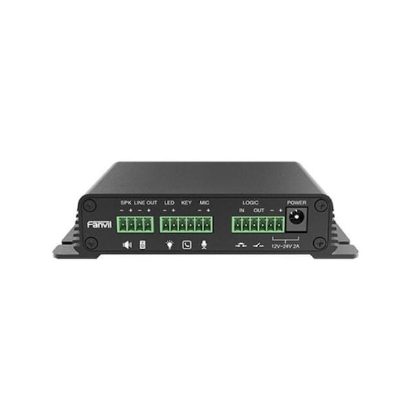 Fanvil PA2s Video Intercom & Paging Gateway, Emergency call button interface, active call, NVR video recording, standard RJ45 interface