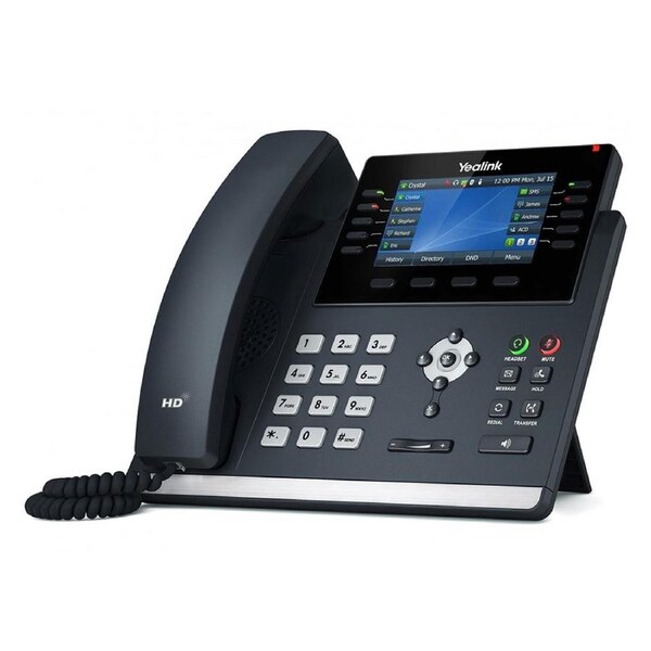 Yealink T46U 16 Line IP phone, 4.3' 480x272 pixel Colour LCD with backlight, Dual USB Ports, POE Support, Wall Mountable, Dual Gigabit,(T46S)