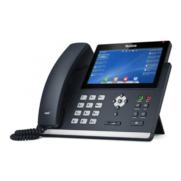 Yealink T48U 16 Line IP phone, 7' 800x480 pixel colour touch screen, Optima HD voice, Dual Gigabit Ports, 1 USB port for BT40/WF40/Recording, (T48S)