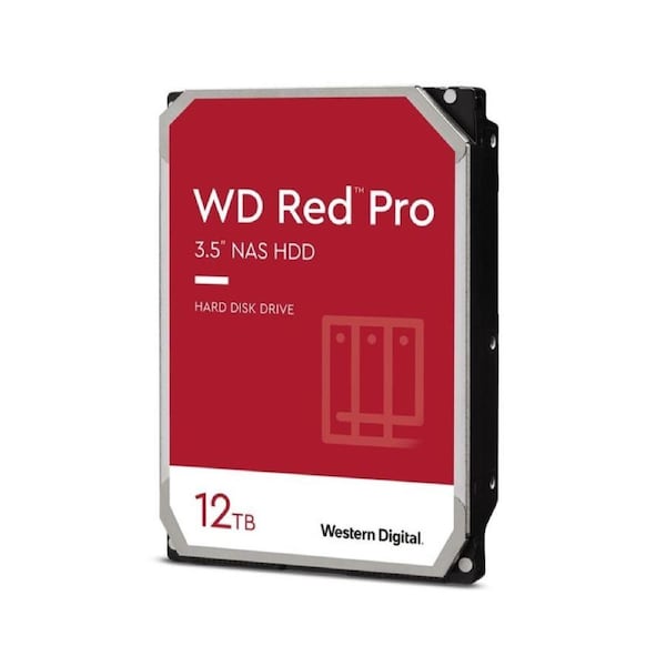 Western Digital WD Red Pro 12TB 3.5' NAS HDD SATA3 7200RPM 256MB Cache 24x7 300TBW ~24-bays NASware 3.0 CMR Tech 5yrs wty