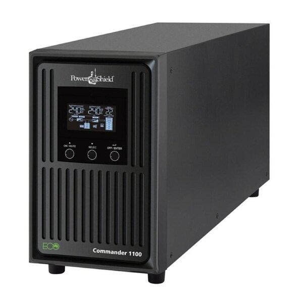 PowerShield Commander 1100VA/990W - 10Amp, Line Interactive Pure Sine Wave Tower UPS with AVR, 4 AUS sockets, 2-year warranty