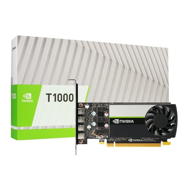 Leadtek nVidia Quadro Turing T1000 8GB Workstation Graphic Card GDDR6, PCIe ,896 CUDA cores, PCI-E 3.0 x16, 4x mDP, LP Bracket (LS)