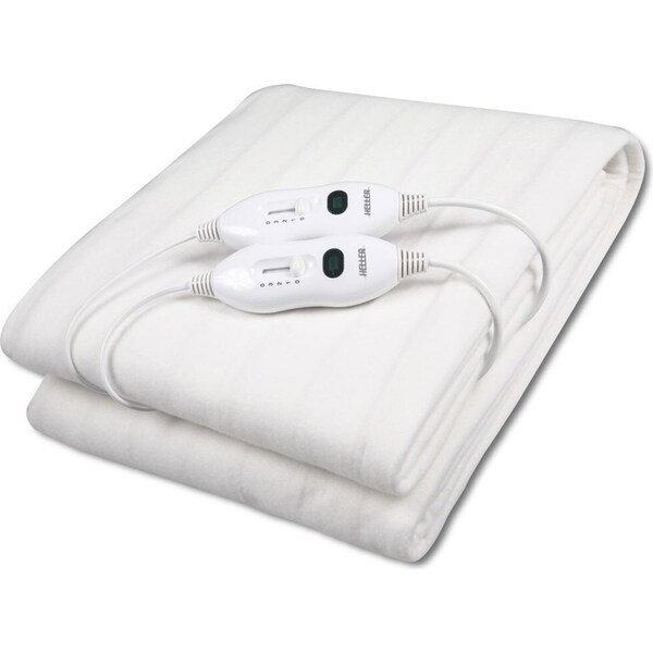Heller HEBQF2 Queen Bed Washable Fitted Electric Blanket 152x203cm w/Remote WHT
