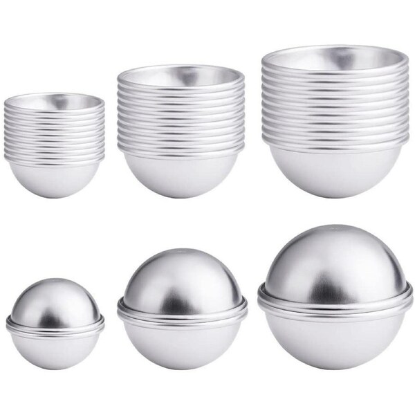 30PCS- Bath Bomb Kit, 15 Set 3 Size & Bath Bombs Press for DIY Making Supplies