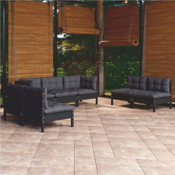 7 Piece Garden Lounge Set with Cushions Solid Pinewood vidaXL