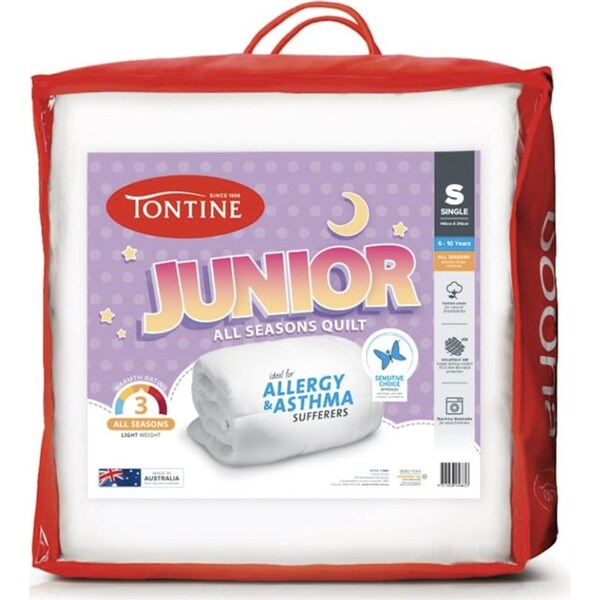 Tontine 140x210cm Junior 6-10yrs Kids/Children All Season Quilt Single Bed Doona