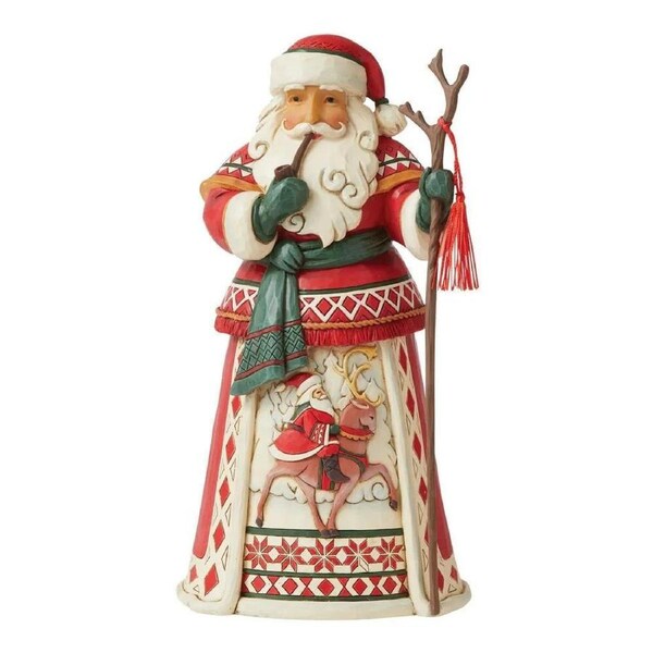 Jim Shore Heartwood Creek - Lapland Santa Riding Reindeer Skirt