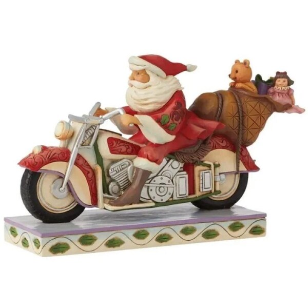 Jim Shore Heartwood Creek - Santa Riding Motorcycle