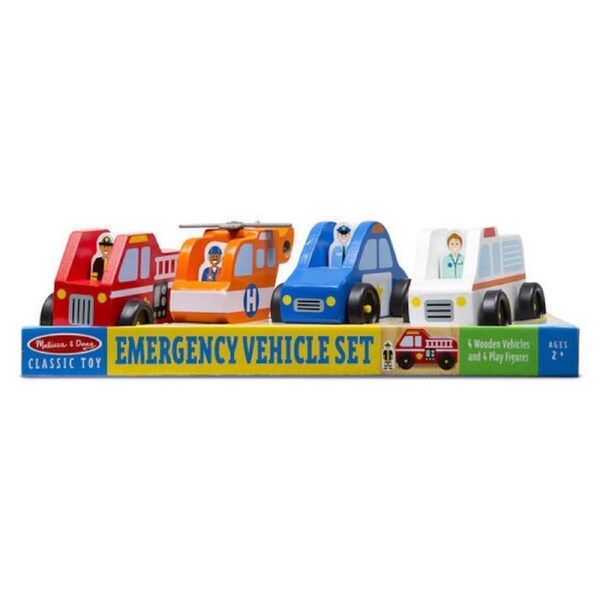 Melissa & Doug Classic Toys - Emergency Vehicle Set