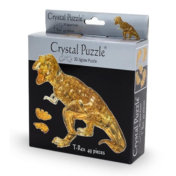 3D Crystal Puzzle - Brown T-Rex