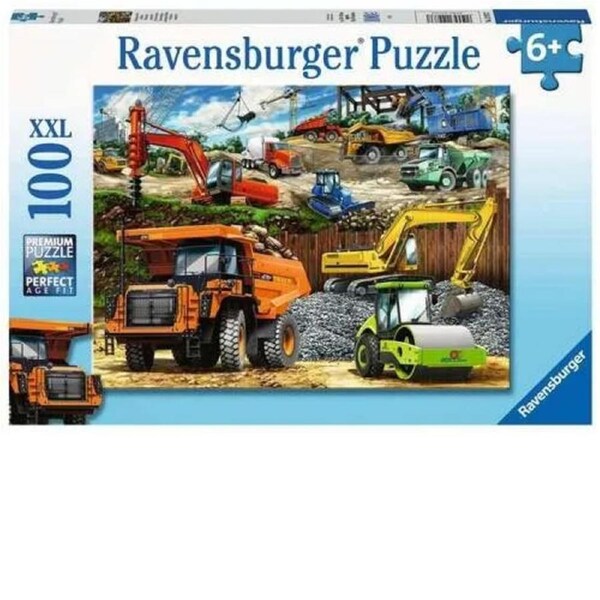 Ravensburger Puzzle 100pc XXL - Construction Vehicles