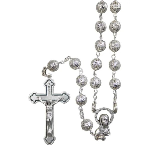 Rosary Beads Filigree Silver 8mm