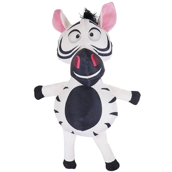 Rosewood Jolly Doggy Tough Safari Zebra Stuffed Pet/Dog Soft Toy Squeaker 32cm