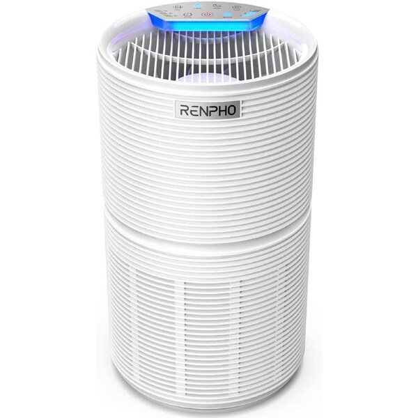 RENPHO Air Purifier for Home with H13 True HEPA Filter Quiet Air Cleaner Night Light 5-Stage Filtration