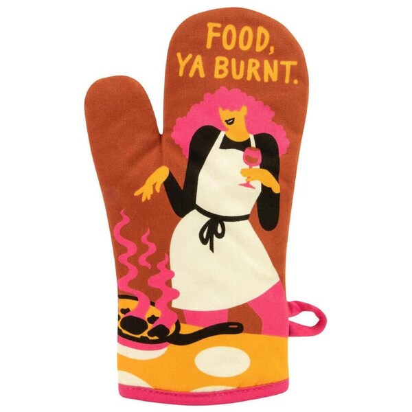 Blue Q Oven Mitt - Food, Ya Burnt