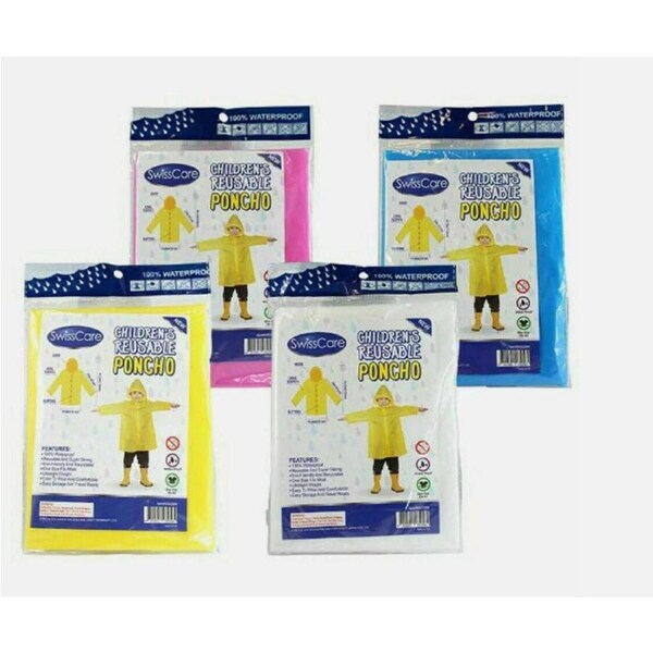 Ozoffer 2x Kids Jacket EVA Raincoat Rain Coat Waterproof Hooded Poncho Rainwear