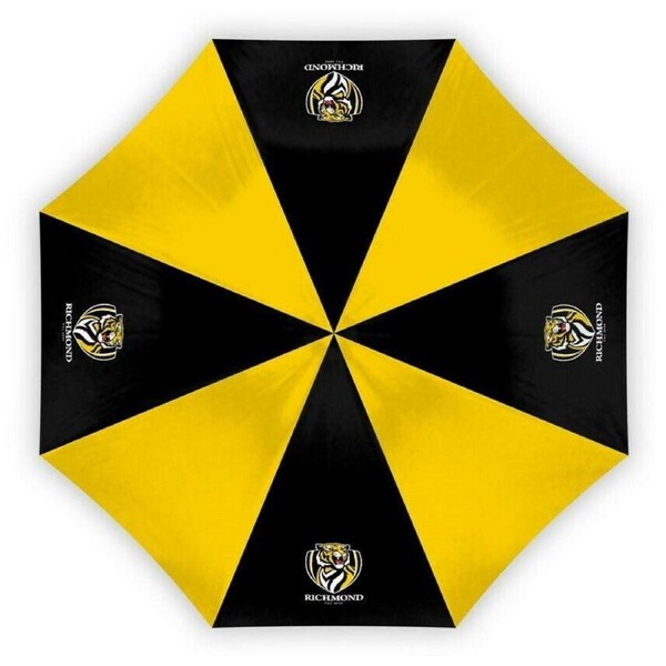AFL Compact Umbrella - Richmond Tigers - Rain - Glovebox - 60cm Length W17cm