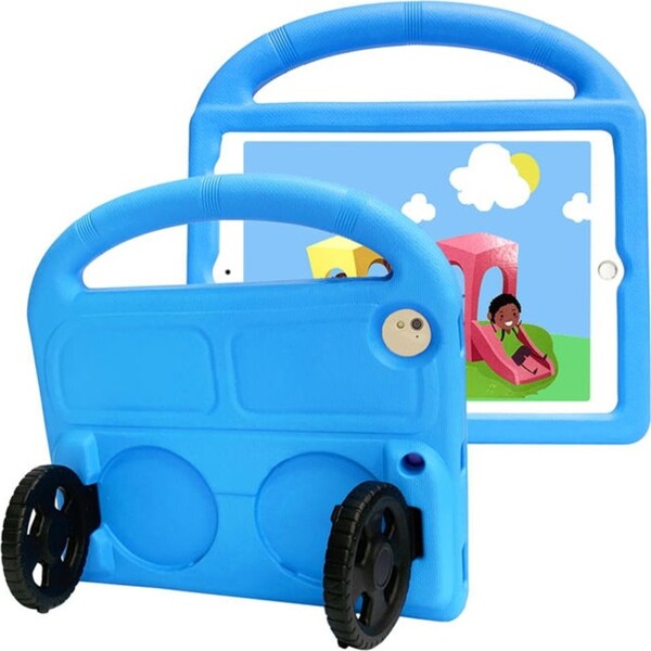 Catzon Wheel iPad Case For iPad 9.7inch Air1/2 Pro9.7 Shockproof Stand Cover With Handle Stand-Blue