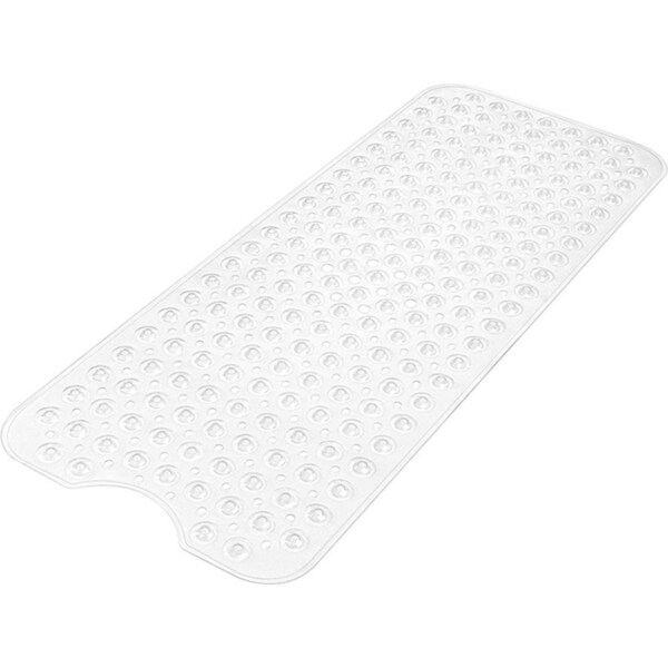 Catzon Extra Long Bath Mat 39 x 16 Inch Non-Slip Traction Mat for Tubs Showers-Clear