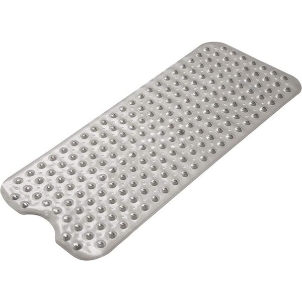 Catzon Extra Long Bath Mat 39 x 16 Inch Non-Slip Traction Mat for Tubs Showers-Gray