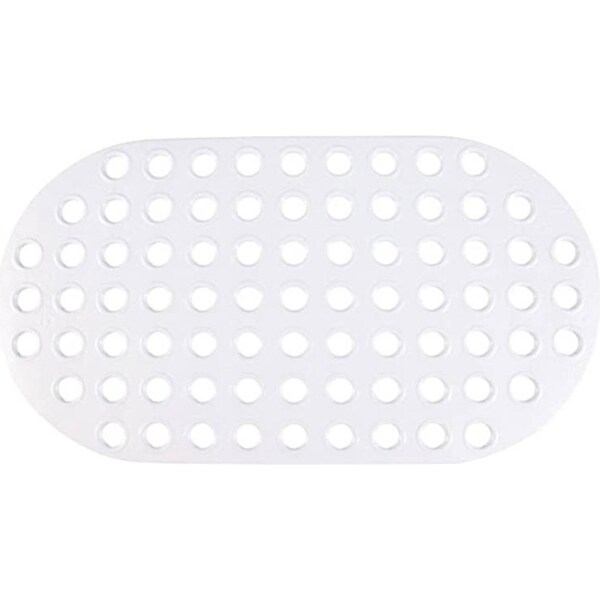 Catzon Soft Bathtub and Shower Mat Non Slip with Drain Holes-White