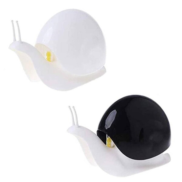 Catzon 2 Pack Cute Snail Soap Dispenser for Kitchen Bathroom Accessories-BlackWhite