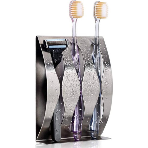 Catzon Wall Mounted Toothbrush Holder for Bathroom Organizer with 3 Holes