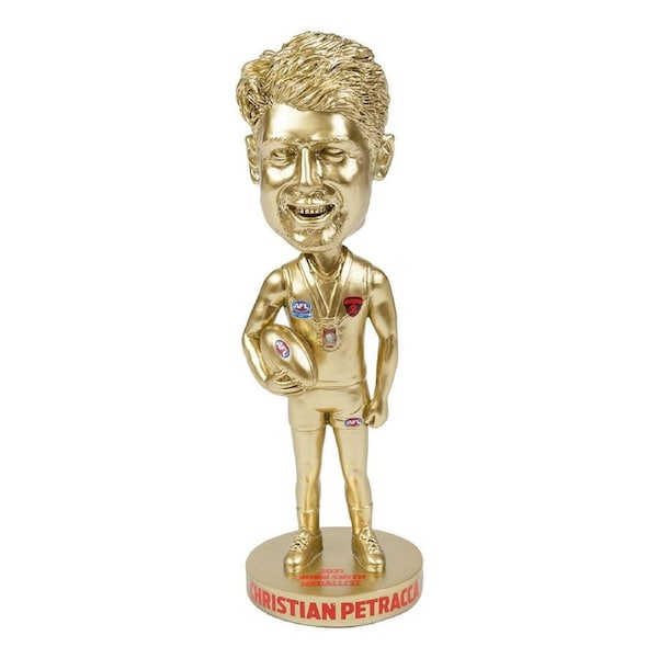 Melbourne Demons Christian Petracca GOLD 2021 Norm Smith AFL Bobblehead Collectible