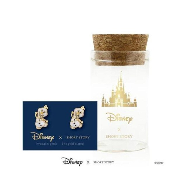 Disney x Short Story Earrings Frozen Olaf Snowman - Epoxy