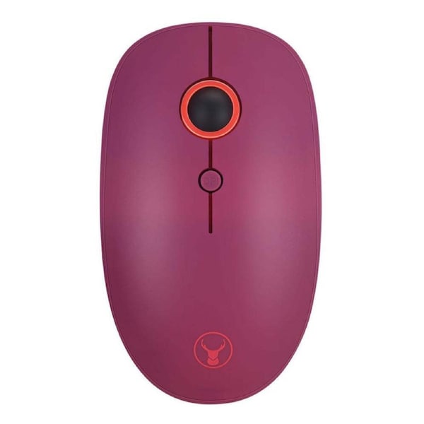 Bonelk Wireless Round Scroll 4D M-257 Bluetooth Mouse/Dongle 800-1600 DPI Red