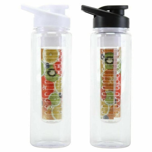 Ozoffer 700ml Water Tea Bottle Drink Flask Infuser BPA Free Sport Gym Handle