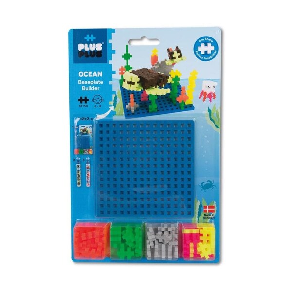 Plus-Plus - Ocean Baseplates Builder - 64 pcs