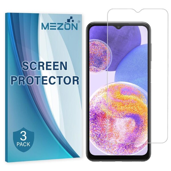 [3 Pack] Samsung Galaxy A23 Anti-Glare Matte Screen Protector Film by MEZON – Case Friendly, Shock Absorption (Galaxy A23, Matte)