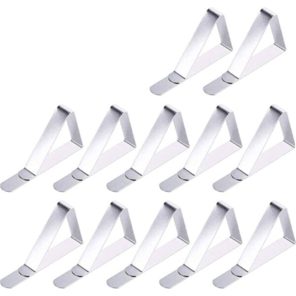 Catzon 12 Packs Tablecloth Clips Stainless Steel Table Cloth Cover Clamps