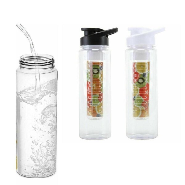 2pcs Gym Bottle Sport 700ml BPA Free Water Tea Drink Flask Infuser Handle