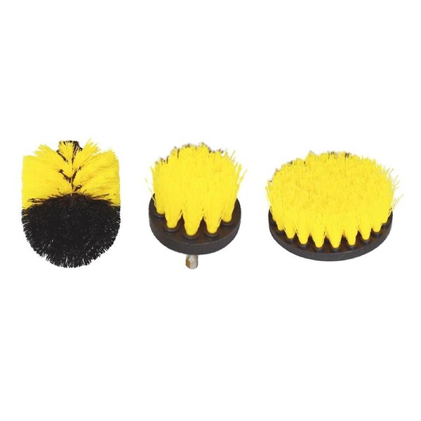 3p Hercules Universal Cordless Drill Nylon Scrub Brush Head Cleaning Attachments