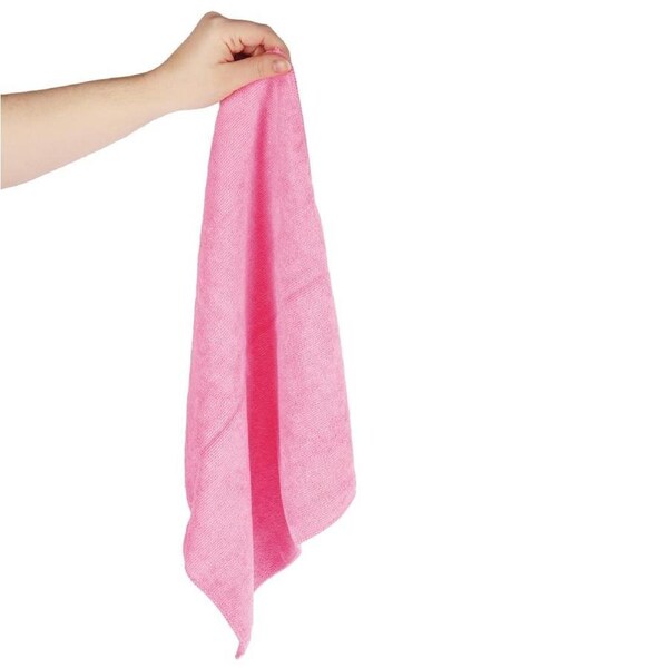 Jantex Mircofibre Cloths Pink (Pack 5)