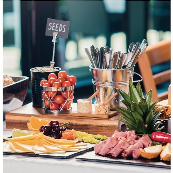 Olympia Tin Can Table Tidy Black - 110(H)x90(W)mm