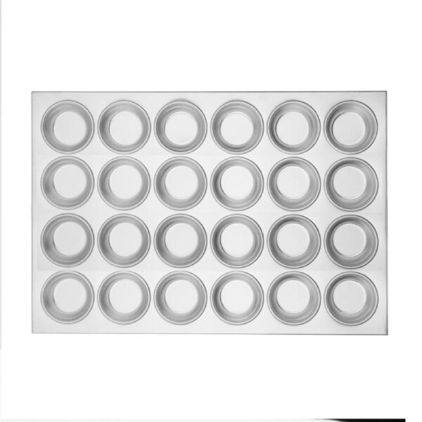 Vogue Aluminium Muffin Tray 24 Hole - 360x520x35mm 14x20 1/2x 1 1/4"