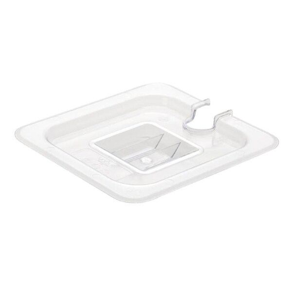 Vogue Clear Polycarbonate Notched Lid - GN 1/6